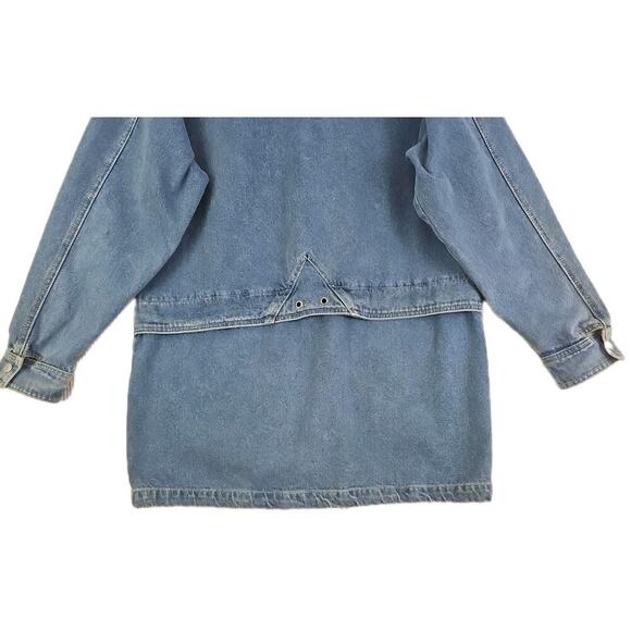Vintage Andy John’s ~Woman Size M~ Blue Denim Zip Up Hoodie Jacket Unlined. - Picture 6 of 11